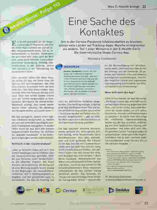 Vorschauseite 1: Eine Sache des Kontakts