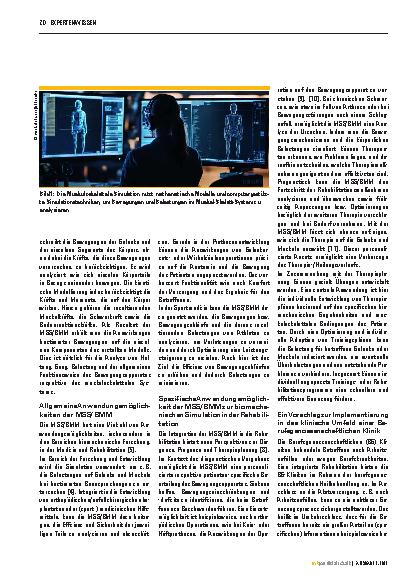 Vorschauseite 3: Muskuloskelettale Simulation in der Rehabilitation