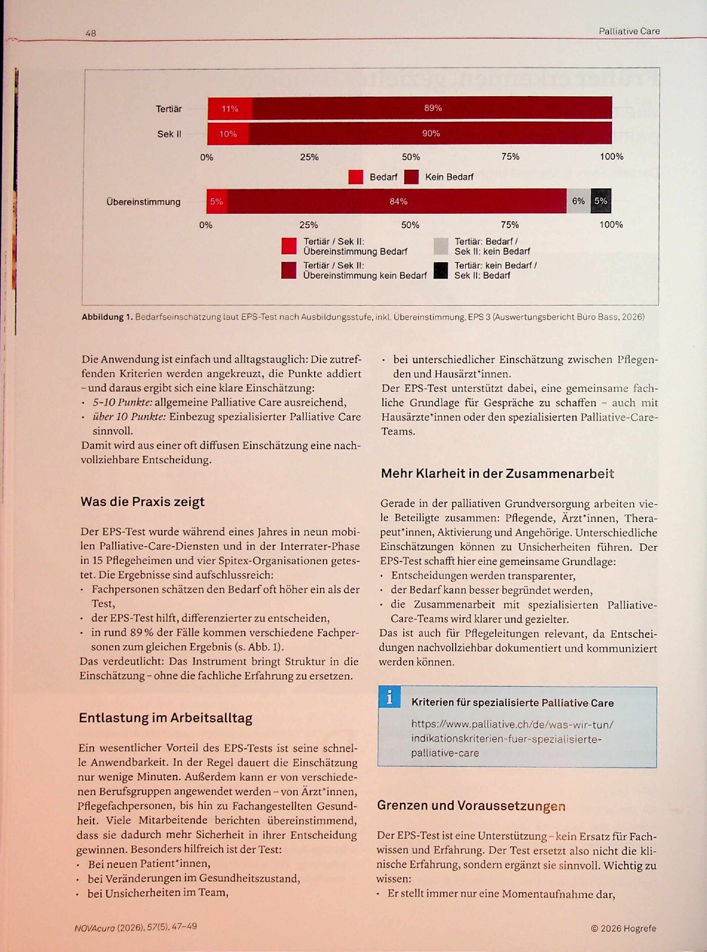 Vorschauseite 2: Früher erkennen, gezielter handeln: Wie der EPS-Test Fachpersonen in der palliativen Grundversorgung unterstützt