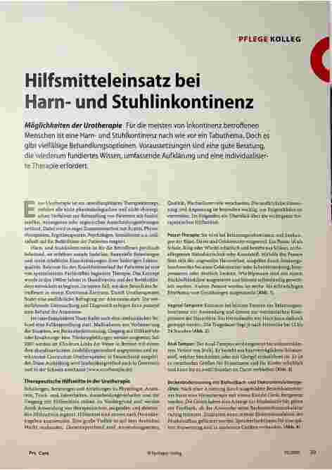 Vorschauseite 1: Hilfsmiteleinsatz bei Fernund Stuhlinkontinenz