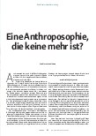 Vorschauseite 2: Eine Anthroposophie, die keine mehr ist?