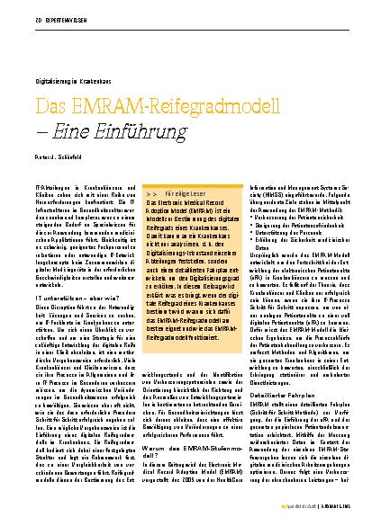 Vorschauseite 1: Das EMRAM-Reifegradmodell – Eine Einführung