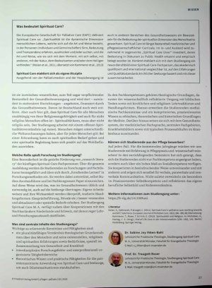 Vorschauseite 2: Spiritual Care studieren Neuer Masterstudiengang für unterschiedliche Berufsgruppen