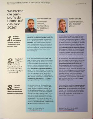 Vorschauseite 1: Wie blicken die Lernprofis der Caritas auf das Jahr 2026?