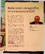 Vorschauseite 1: Ruhezeiten anzugreifen, ist unverantwortlich!