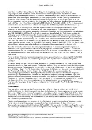 Vorschauseite 2: Zur Dauervergütung