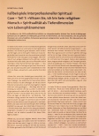 Vorschauseite 1: Fallbeispiele interprofessioneller Spiritual Care - Teil 7: „Wissen Sie, ich bin kein religiöser Mensch.“ Spiritualität als Tiefendimension von Lebensphänomenen