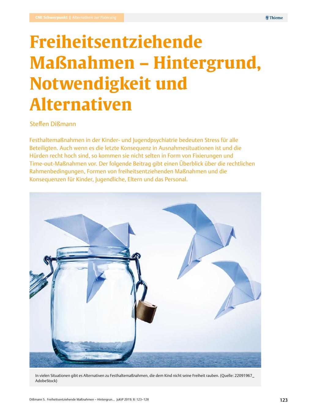 Vorschauseite 1: Freiheitsentziehende Maßnahmen? Hintergrund, Notwendigkeit und Alternativen