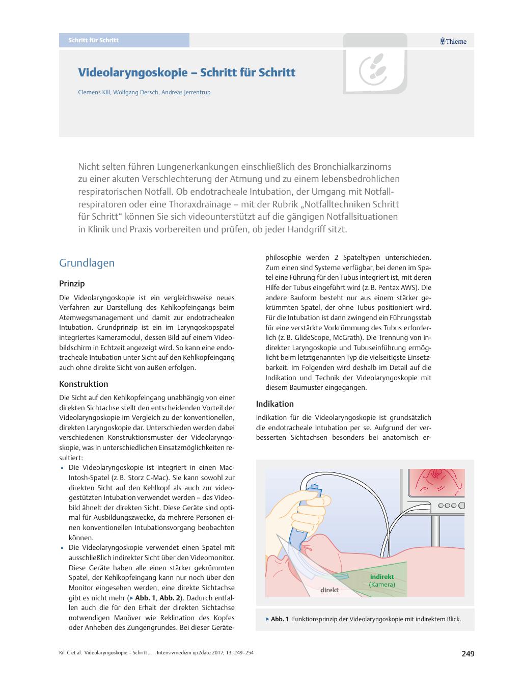 Vorschauseite 1: Videolaryngoskopie – Schritt für Schritt