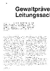 Vorschauseite 3: Gewaltprävention? Leitungssache!