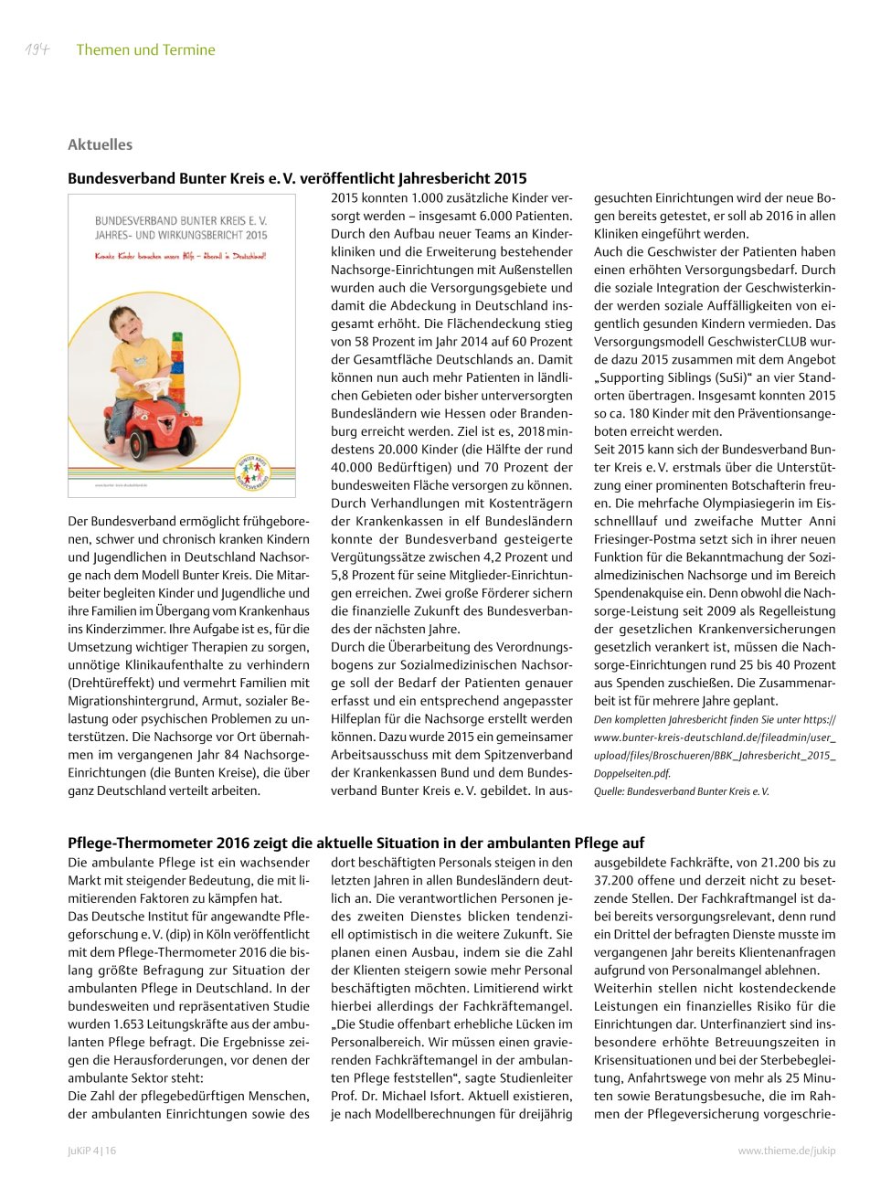 Vorschauseite 1: Themen und Termine