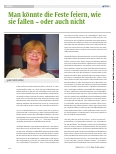 Vorschauseite 1: Man könnte die Feste feiern, wie sie fallen – oder auch nicht.