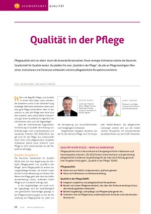 Vorschauseite 1: Qualität in der Pflege