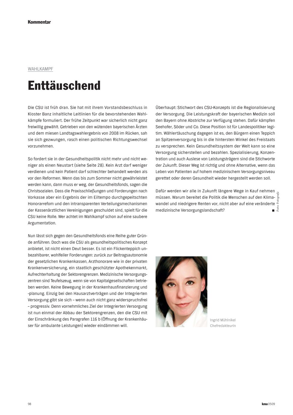 Vorschauseite 1: Enttäuschend