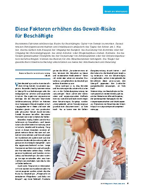Vorschauseite 4: Gewalt am Arbeitsplatz