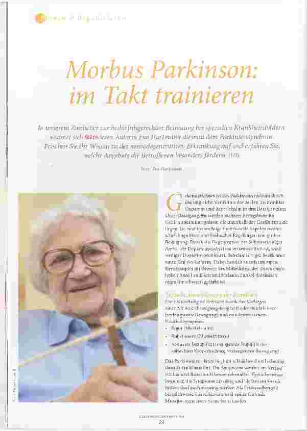 Vorschauseite 1: Morbus Parkinson: im Takt trainieren