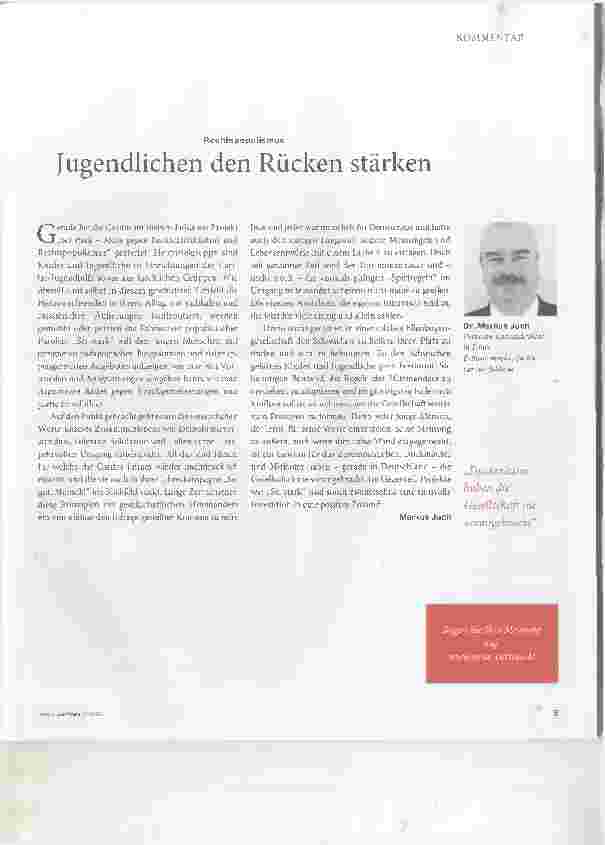 Vorschauseite 1: Jugendlichen den Rücken stärken