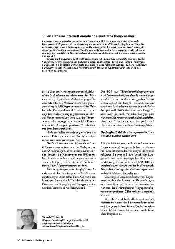 Vorschauseite 3: Das Embolierisiko nach Operationen senken