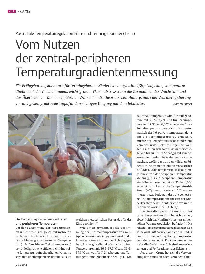 Vorschauseite 1: Postnatale Temperaturregulation Fru? hund Termingeborener (Teil 2)