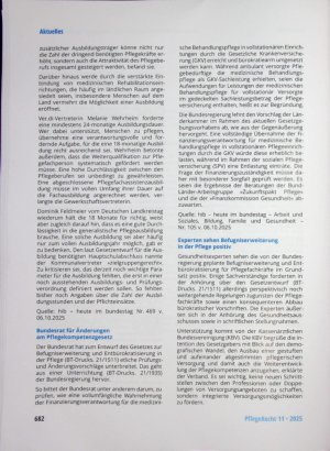 Vorschauseite 2: Sachverständige begrüßen Pflegefachassistenzausbildung
