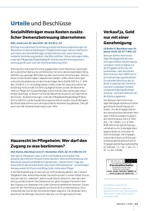 Vorschauseite 2: Urteile und Beschlüsse