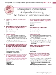 Vorschauseite 6: Diskrepanzen in der Erythrozyten-Antigen-Bestimmung bei Patienten mit Vortransfusionsuntersuchung anhand eines In-vitro-Modells