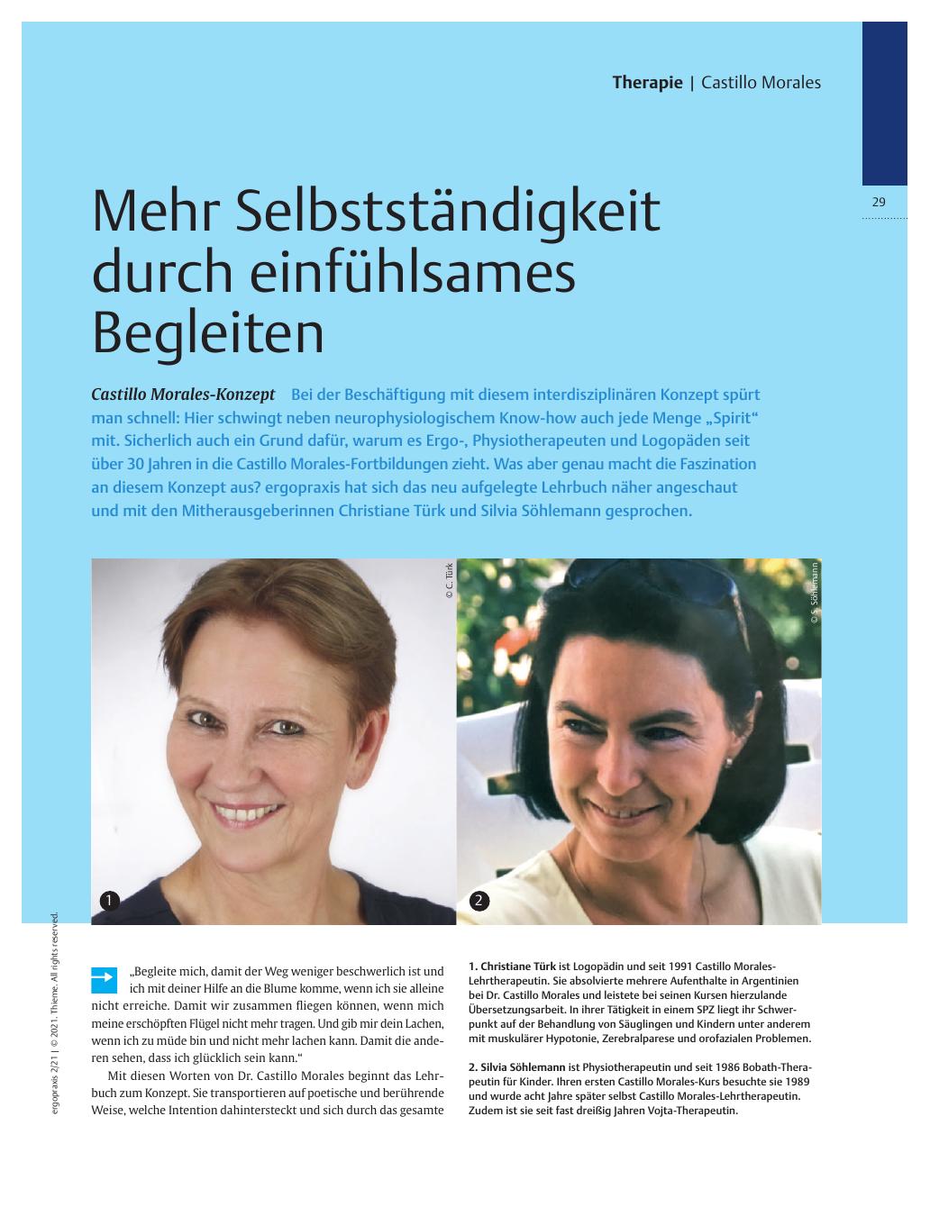 Vorschauseite 1: Mehr Selbstständigkeit durch einfühlsames Begleiten - Castillo Morales-Konzept