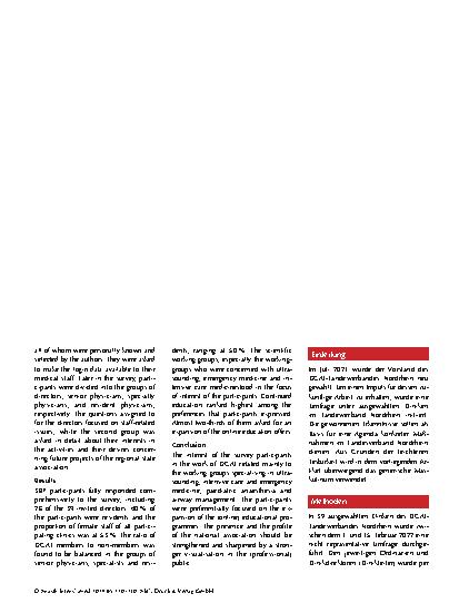 Vorschauseite 2: Umfrage DGAI-Landesverband Nordrhein-Westfalen