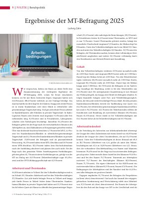 Vorschauseite 1: Ergebnisse der MT-Befragung 2025