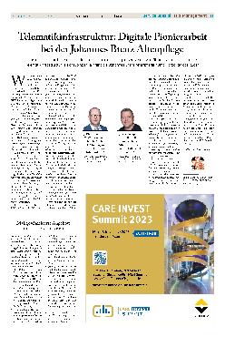 Vorschauseite 1: Telematikinfrastruktur: Digitale Pionierarbeit bei der Johannes Brenz Altenpflege
