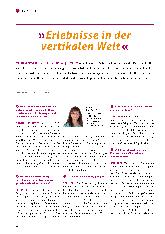 Vorschauseite 1: "Erlebnisse in der vertikalen Welt"