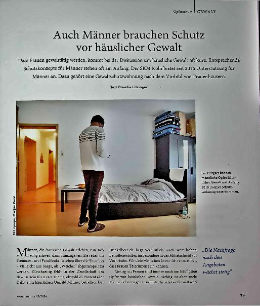 Vorschauseite 1: Auch Männer brauchen Schutz vor häuslicher Gewalt.