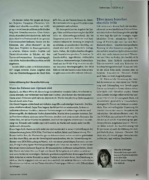 Vorschauseite 3: Auch Männer brauchen Schutz vor häuslicher Gewalt.