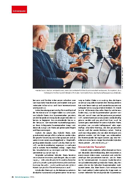 Vorschauseite 2: Hybride Zusammenarbeit gesund gestalten „Wenn alle mitmachen …“