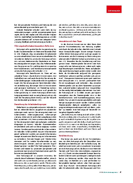 Vorschauseite 3: Hybride Zusammenarbeit gesund gestalten „Wenn alle mitmachen …“