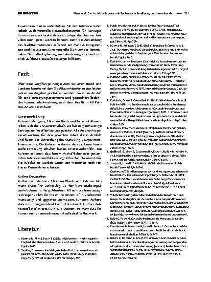 Vorschauseite 4: Der StadtRaumMonitor – ein Tool für mehr Beteiligung und Intersektoralität in der kommunalen Gesundheitsförderung