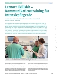 Vorschauseite 1: Lernort Skills Lab – Kommunikationstraining für Intensivpflegende
