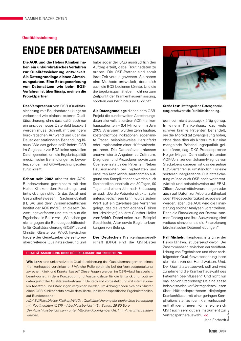 Vorschauseite 1: Ende der Datensammelei