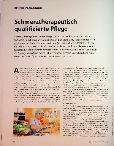 Vorschauseite 1: Schmerztherapeutisch qualifizierte Pflege