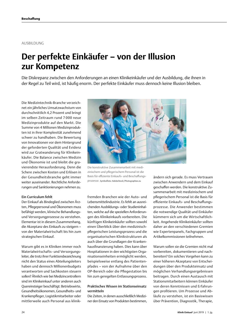 Vorschauseite 1: Ausbildung: Der Perfekte Einkäufer - von der Illusion zur Kompetenz