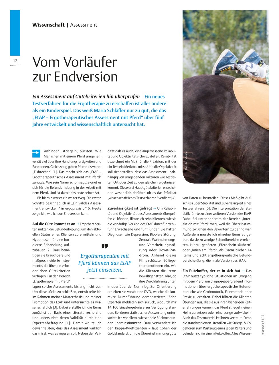 Vorschauseite 1: Ein Assessment auf Gütekriterien hin überprüfen ? Vom Vorläufer zur Endversion