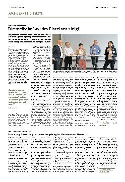Vorschauseite 1: Die seelische Last des Einzelnen steigt.