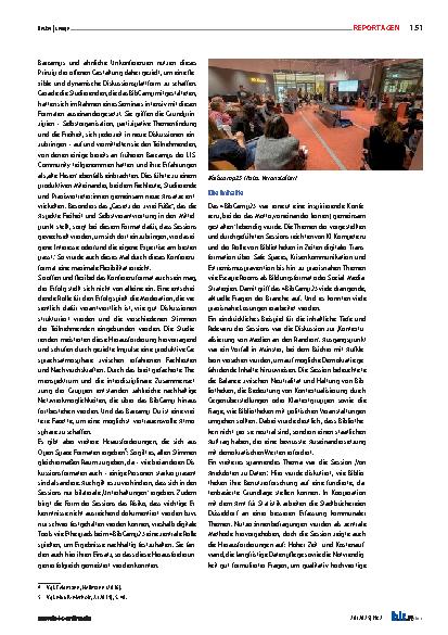 Vorschauseite 2: Voneinander lernen | gemeinsam gestalten Rückblick auf das #BibCamp25 im KAP1 in Düsseldorf