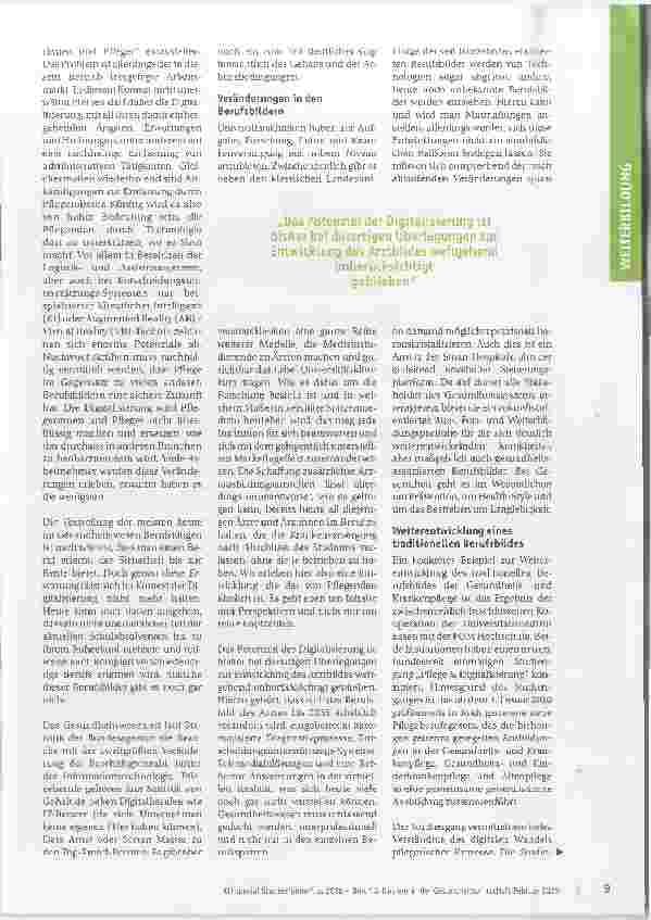 Vorschauseite 2: Studiengang „Pflege und Digitalisierung"