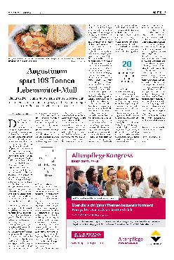 Vorschauseite 1: Augustinum spart 108 Tonnen Lebensmittel-Müll.
