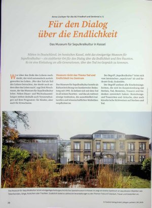 Vorschauseite 1: Für den Dialog über die Endlichkeit Das Museum für Sepulkralkultur in Kasse