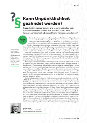 Vorschauseite 1: Kann Unpünktlichkeit geahndet werden?