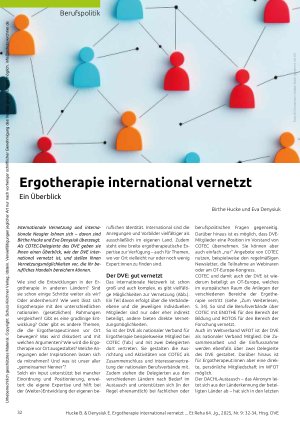 Vorschauseite 1: Ergotherapie international vernetzt Ein Überblick