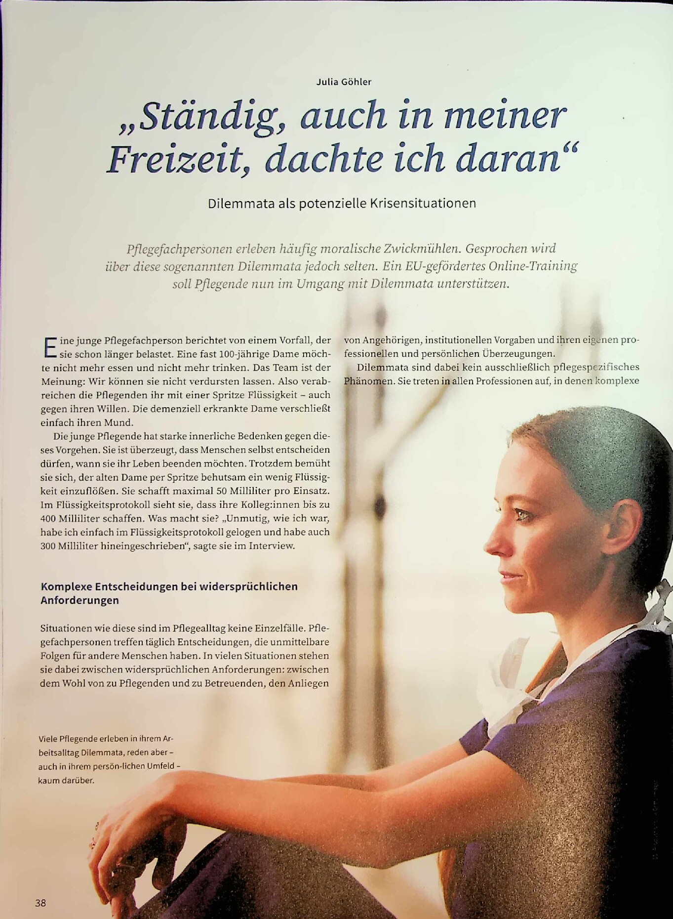 Vorschauseite 1: „Ständig, auch in meiner Freizeit, dachte ich daran“: Dilemmata als potenzielle Krisensituationen
