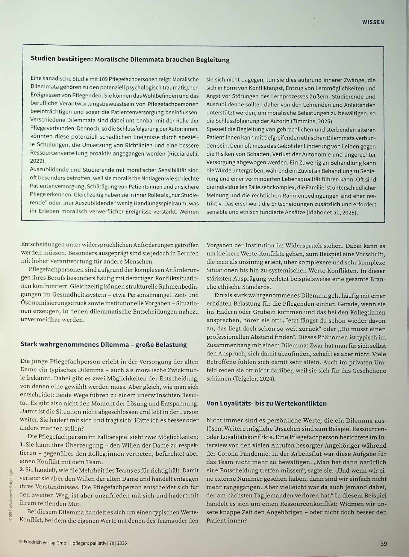 Vorschauseite 2: „Ständig, auch in meiner Freizeit, dachte ich daran“: Dilemmata als potenzielle Krisensituationen